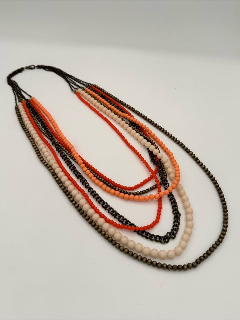 Premier Designs Papaya Multi-color Beaded Necklace with Warm Tones